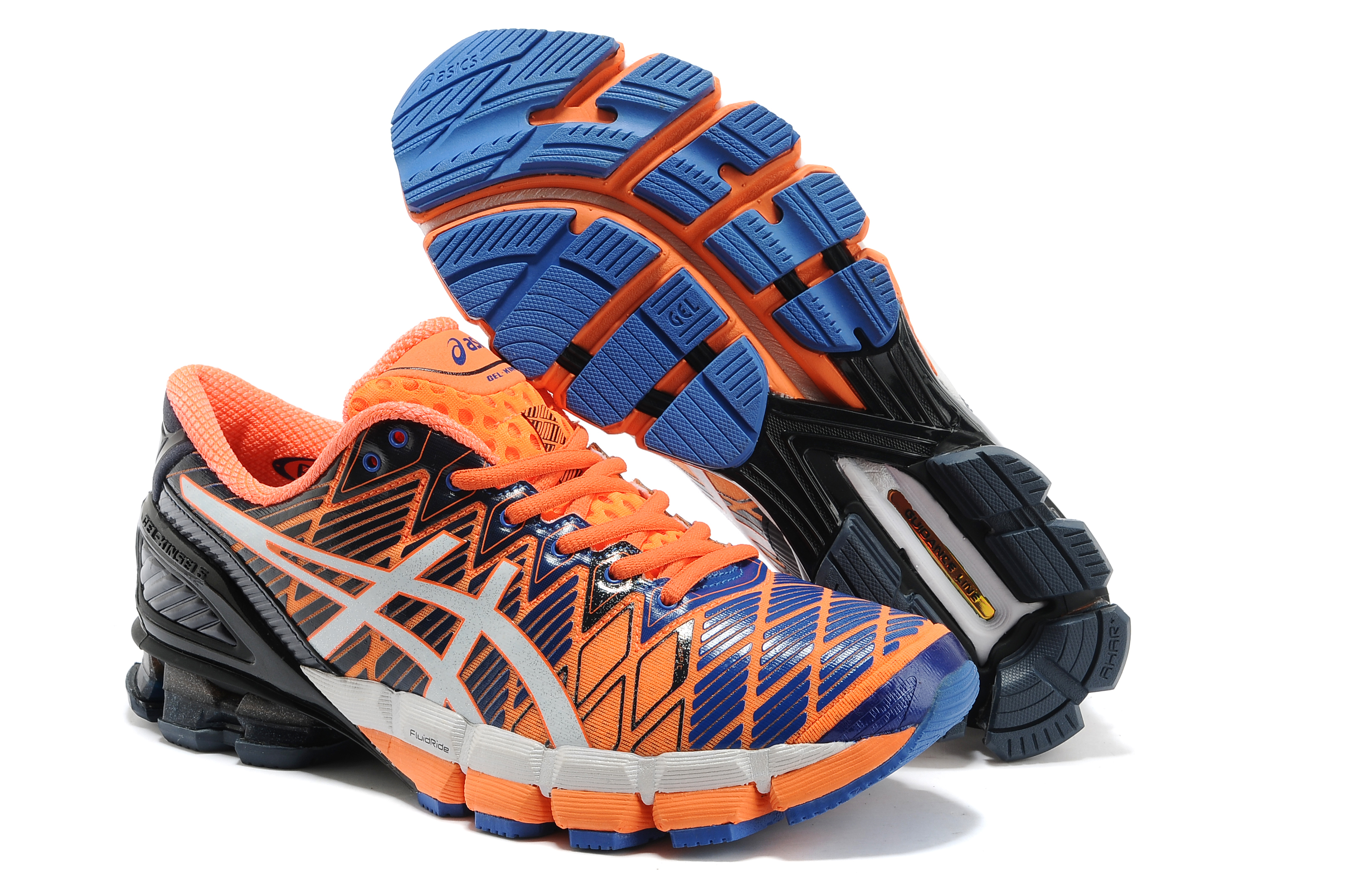Asics gel-5 men running shoes Black sapphire blue orange